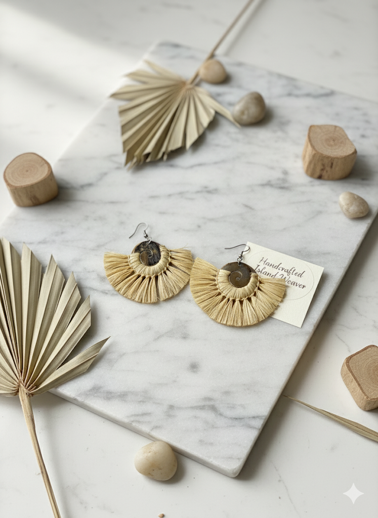 Mahina Handcrafted Fan Earrings