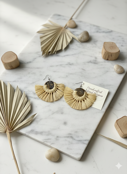 Mahina Handcrafted Fan Earrings