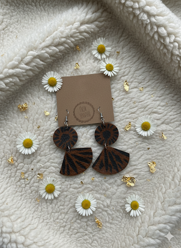 Mahina Handcrafted Brown Earrings