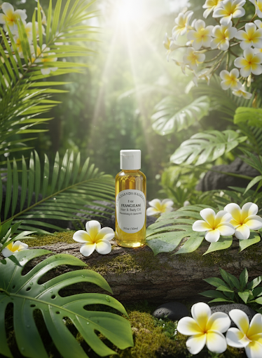 Pacific Islands Handicrafts Hair & Body Frangipani scented Coconut Oil
